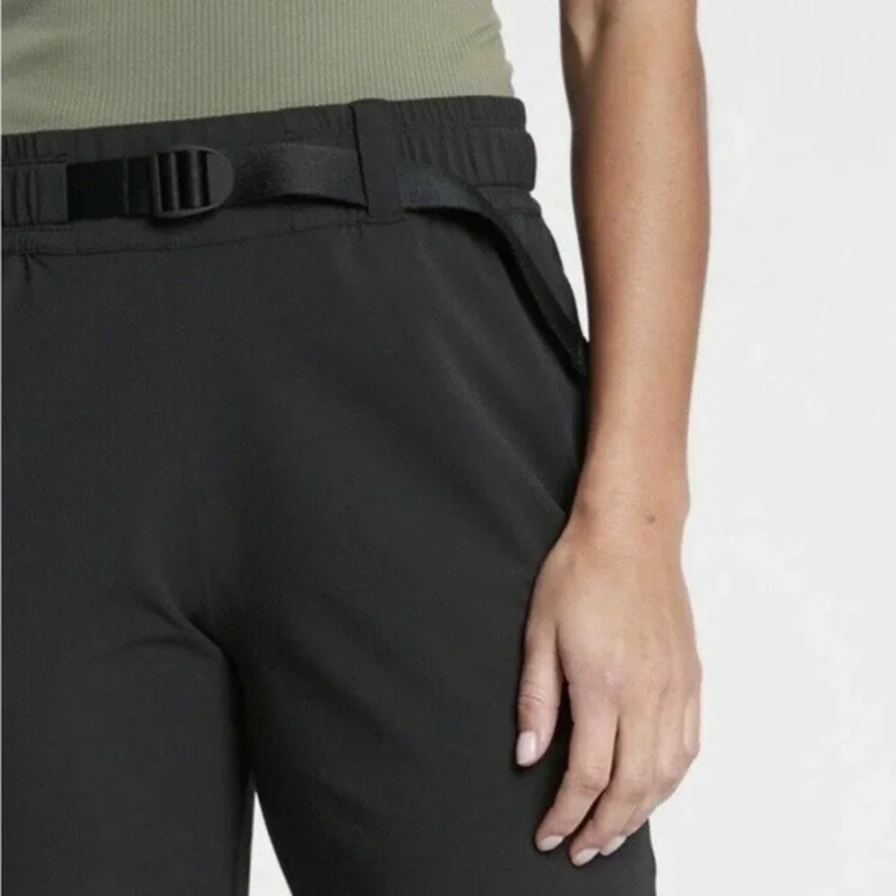 Athleta Quest Jogger Pants with Mesh Side Panel in Black, Size 0 NWOT